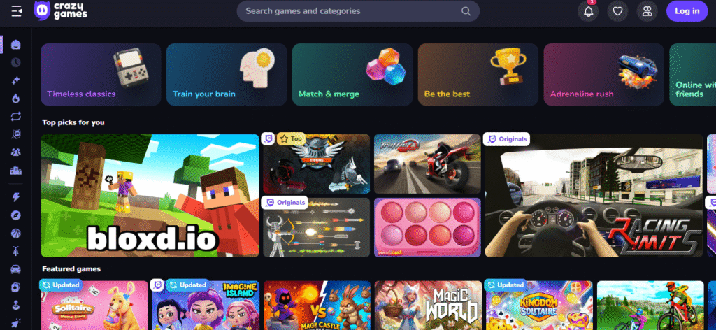 Website game online browser terbaik